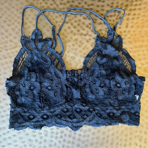 Free People Adella Bralette In Navy - Picture 6 of 12